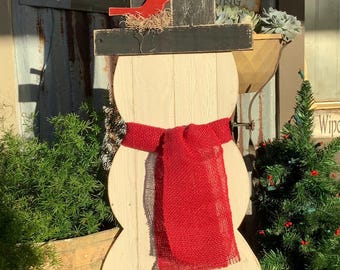 Pallet Snowman. Wooden Snowman MADE TO ORDER