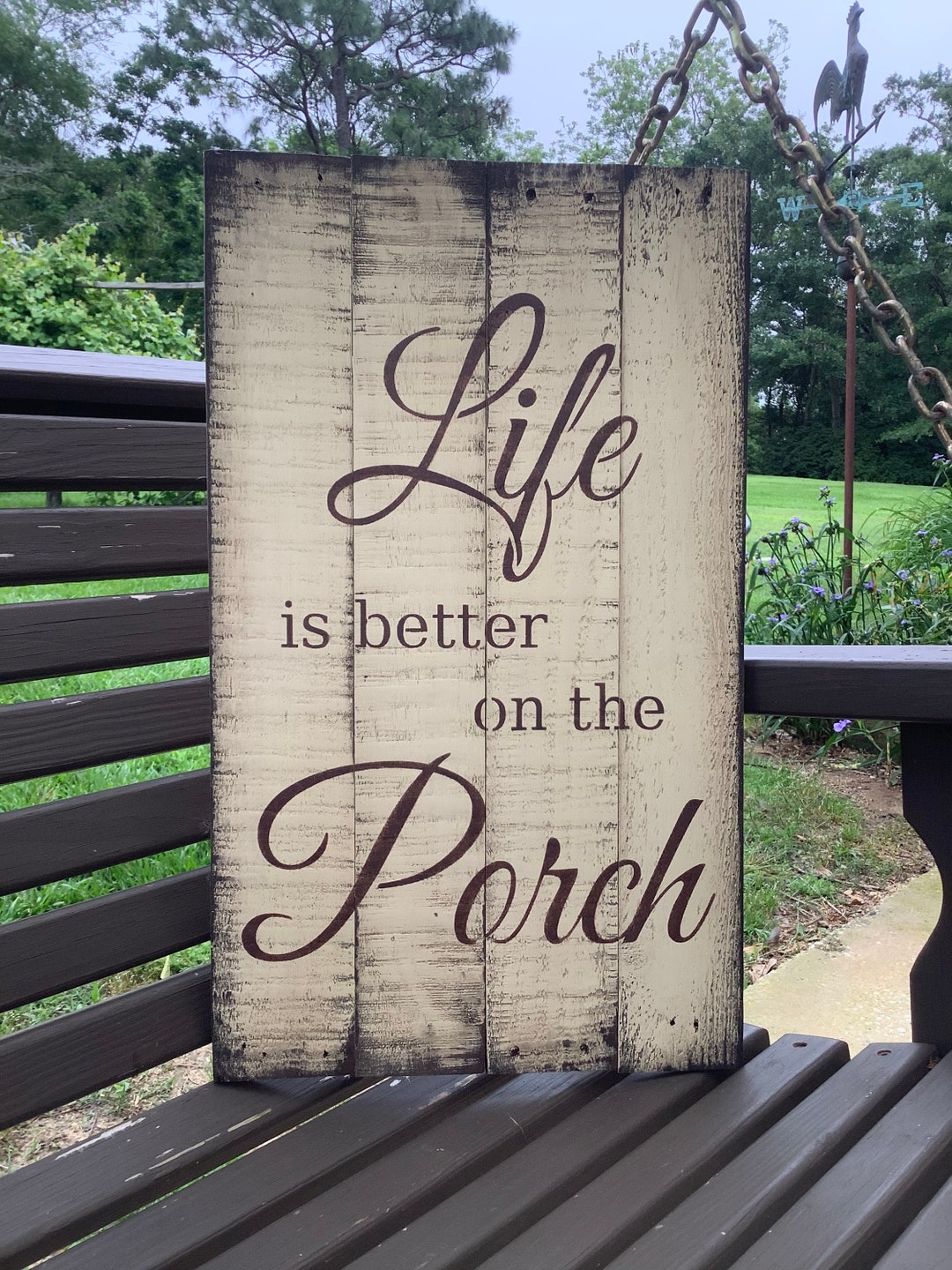 Life is Better on the Porch Pallet Wood Sign - Etsy