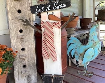 Wood Snowman. Pallet Wood. Made to Order