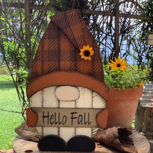 Wooden Gnome. Fall Gnome. MADE TO ORDER