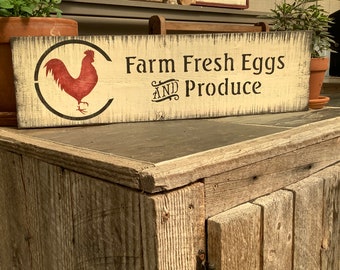 Farm Fresh Eggs and Produce Sign