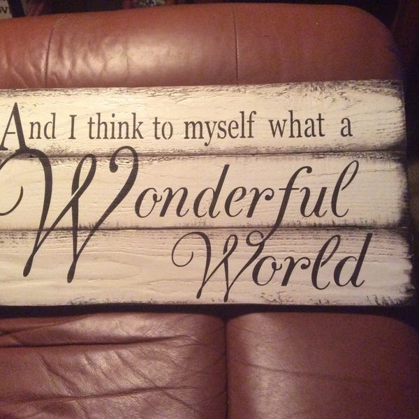What A Wonderful World Sign IX