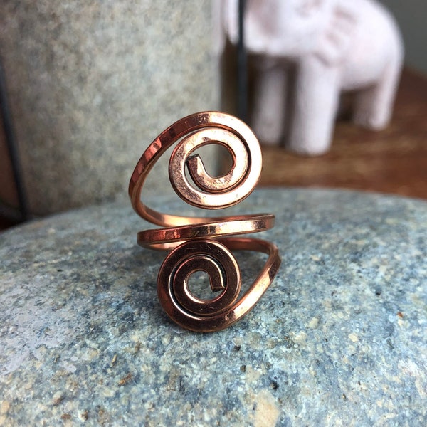 Wire Copper Spiral Ring