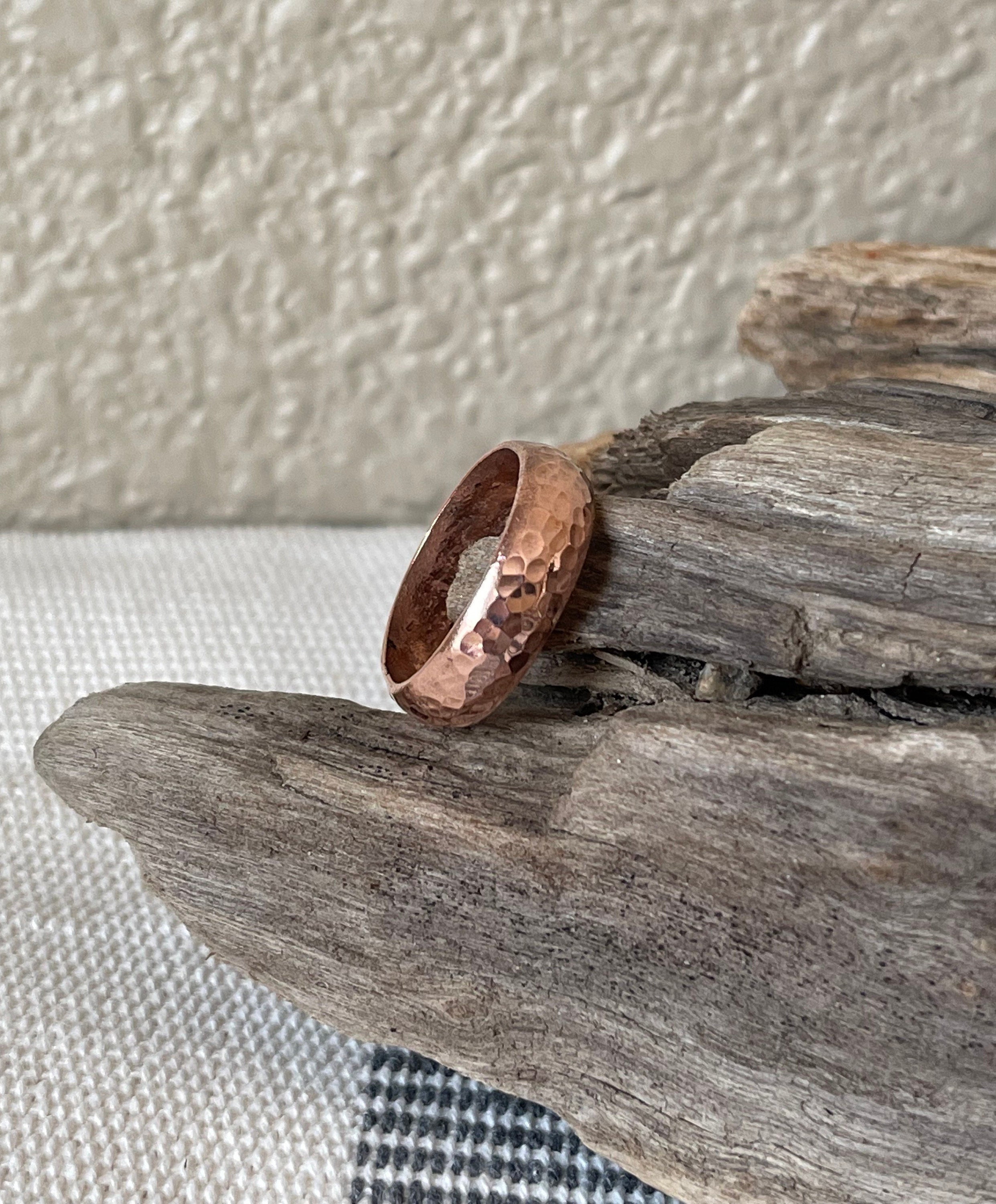 Pure Copper Band Hammered