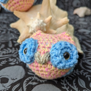 Pan Pride Owl (Nugget) - Pansexual Panromantic Pride Amigurumi Crocheted Owl