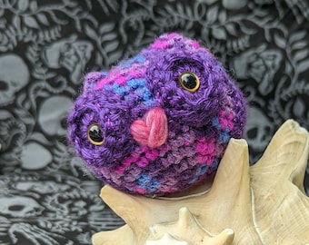 Bisexual Pride Owl (Nugget) - Amigurumi Crocheted Owl