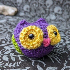 Sapphic Lesbian Pride Owl (Nugget) - Sappho Lesbian Flag - Pride Amigurumi Crocheted Owl