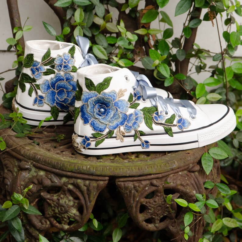 blue wedding sneakers