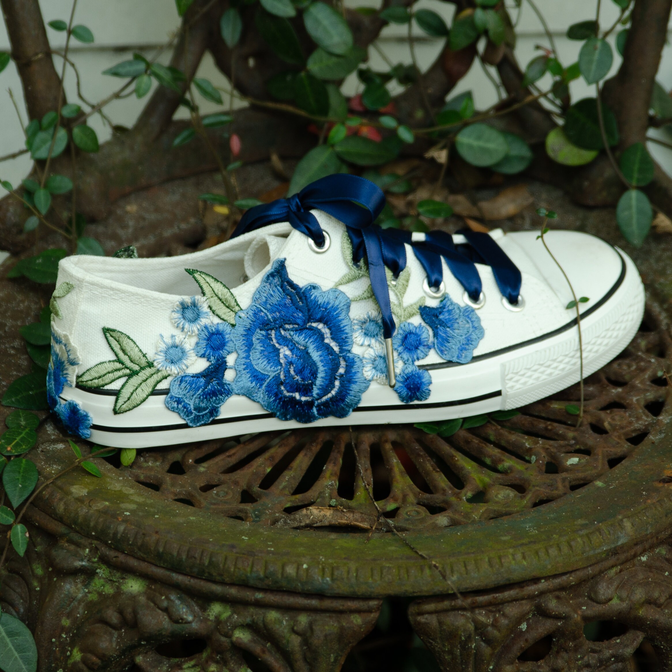 blue wedding sneakers
