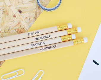 Positive Pencils - graphite pencil, birthday gift, teacher gift