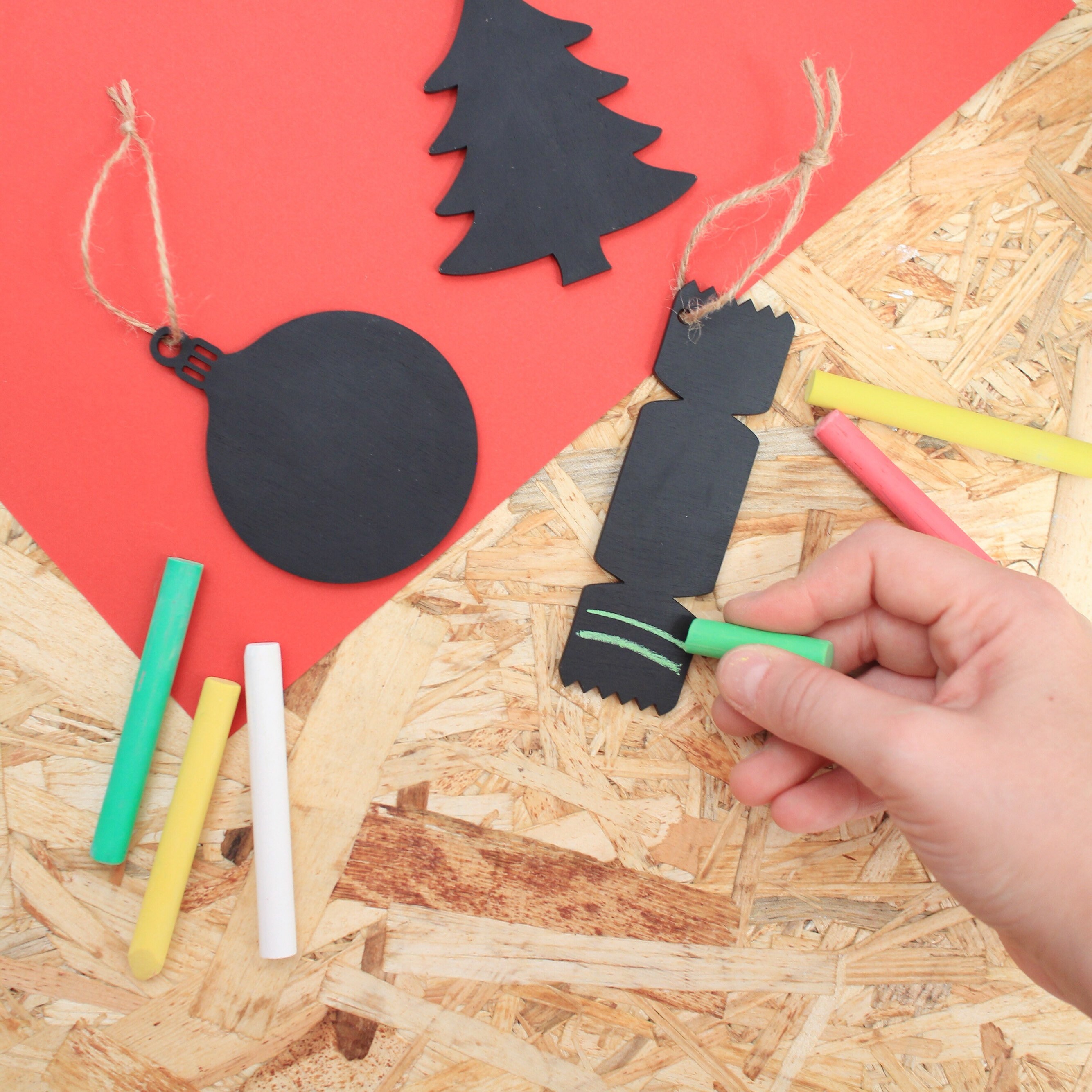 Tableau Noir Décoration de Sapin Noël Set 3 - Offre Spéciale