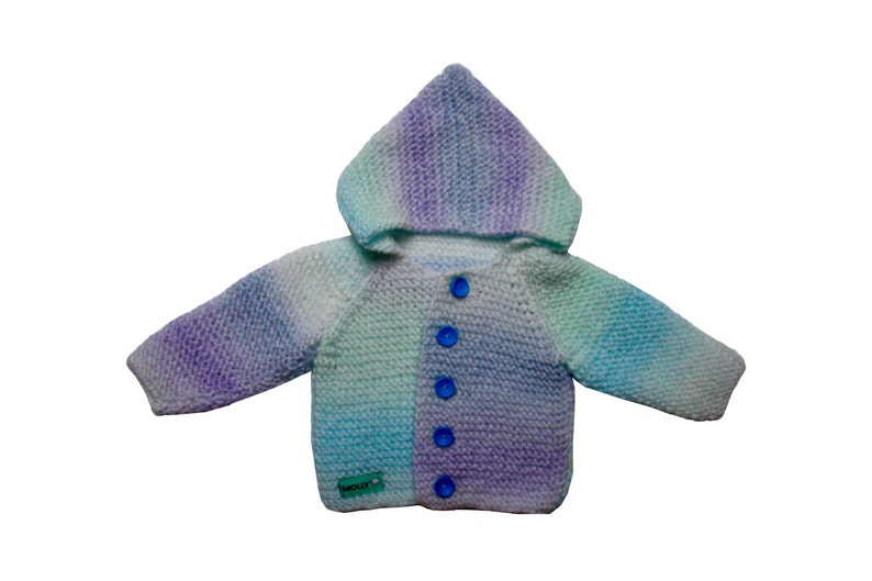 Blue Baby Cardigan Hand Knitted for 0-3 Months Old Baby EU - Etsy UK