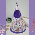 Conical/Cone/Swedish Clothespin/Peg bag - Watercolour flower garden