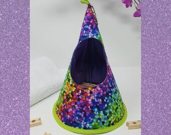 Konische/schwedische Wäscheklammer-/Peg-Tasche - Regenbogenmosaik