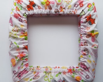 Cute Animals and Flowers Grime Guard /Q-Snap Cover / Cross Stitch Protector / Nurge Hoop