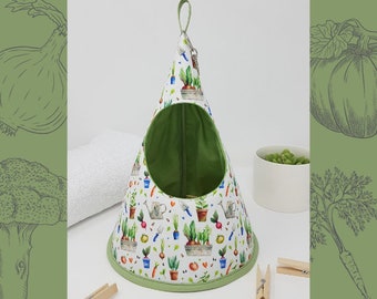 Conical/Cone/Swedish Clothespin/Peg bag - Garden Growing Vegetables Spring