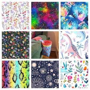 Request a Fabric! Scrap bin with pin cushion - perfect to hang on table/sofa arm/shelf **Over 100 fabric options - details in listing**