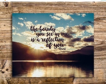 Rumi Beauty Quote Etsy