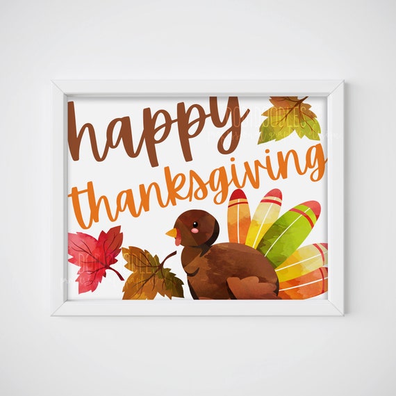 Cute Happy Thanksgiving Sign