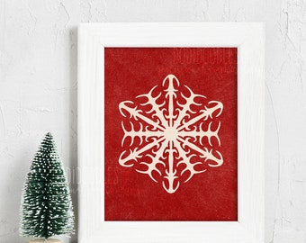 snowflake, snowflake printable, snowflake print, snowflake sign, snowflake decor, winter wall decor, gallery wall