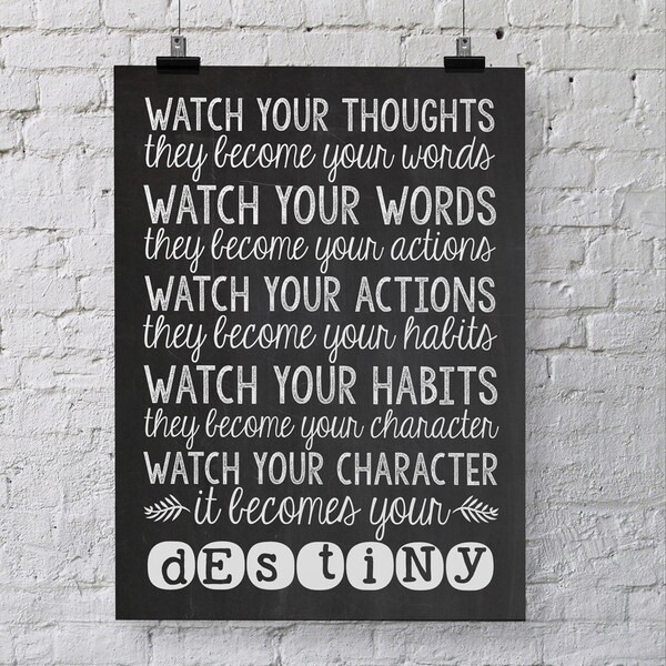 Watch Your Thoughts - Etsy