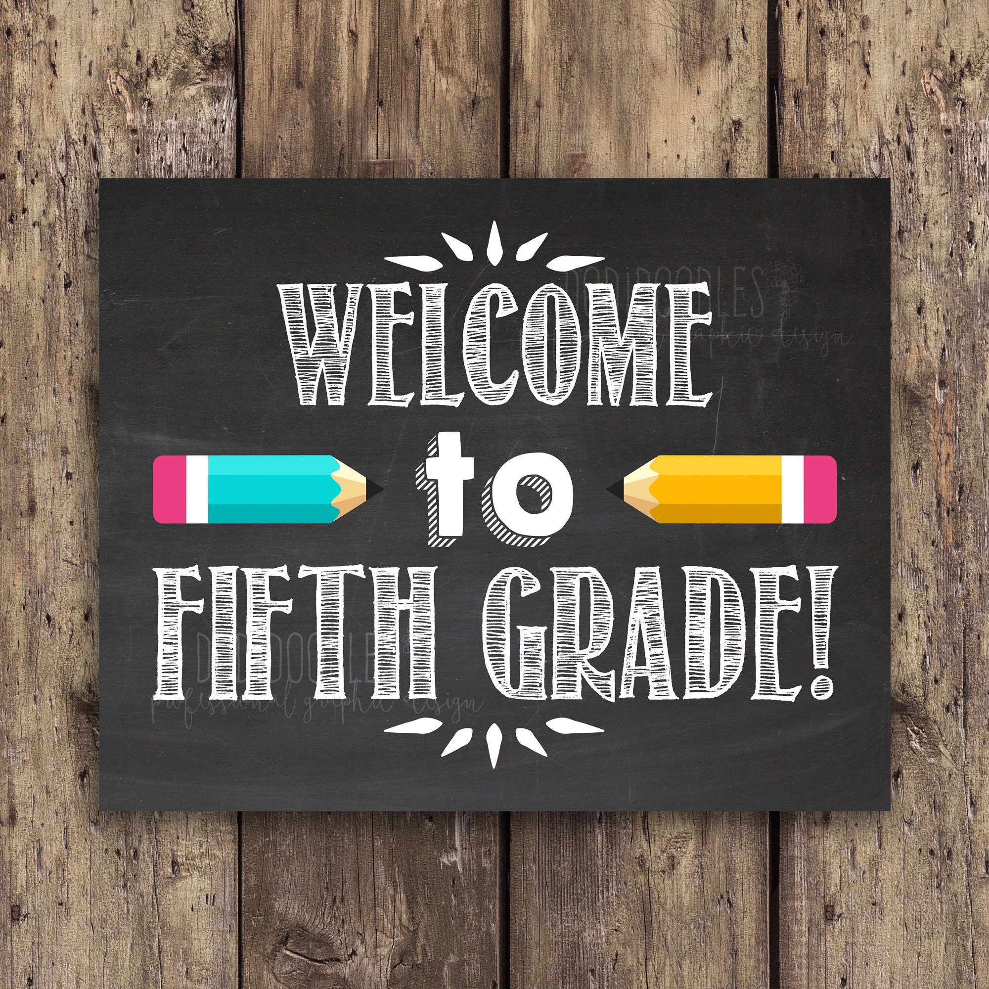 Welcome to Fifth Grade Classroom Signs Classroom Welcome - Etsy