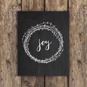 Joy, Joy Printable, Joy Print, Joy Wreath, Wreath, Wreath Printable ...