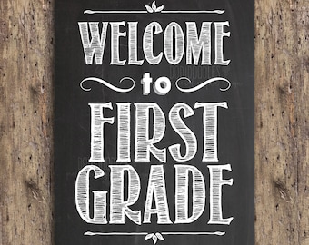 welcome to first grade classroom door poster, classroom welcome, teacher signs, first grade welcome, classroom decor