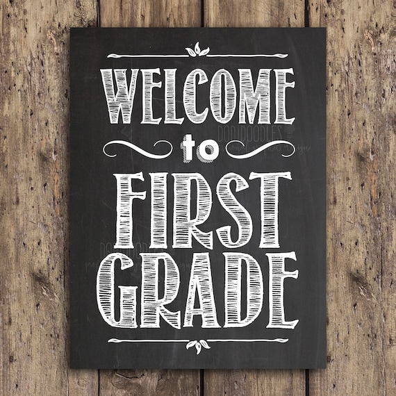 Welcome to First Grade Classroom Door Poster Classroom - Etsy