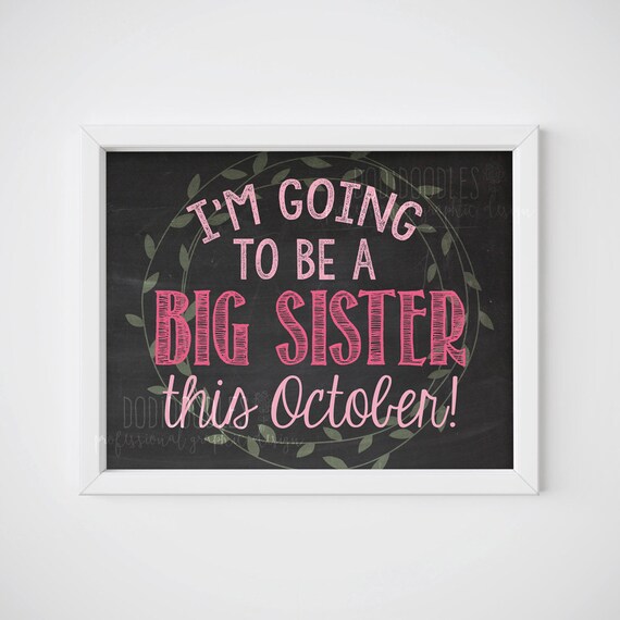 Editable Big Sister Pregnancy Announcement Sign Printable