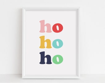 Holiday Printable, Ho Ho Ho, christmas, print, printable, holiday decor, wall art, ho ho ho sign, ho ho ho print, christmas printable, decor