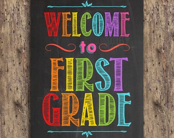 welcome to first grade, classroom poster, classroom welcome, teacher signs, first grade welcome, classroom decor
