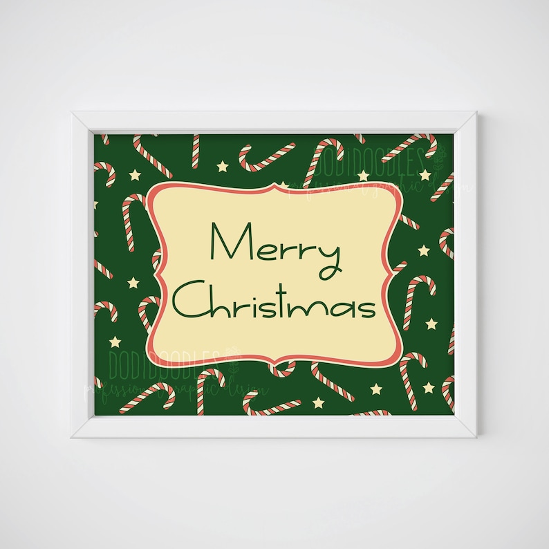 Merry Christmas Sign Merry Christmas Candy Cane Sign Etsy