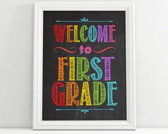 welcome to first grade, 8x10 classroom poster, classroom welcome, teacher signs, first grade welcome, classroom decor