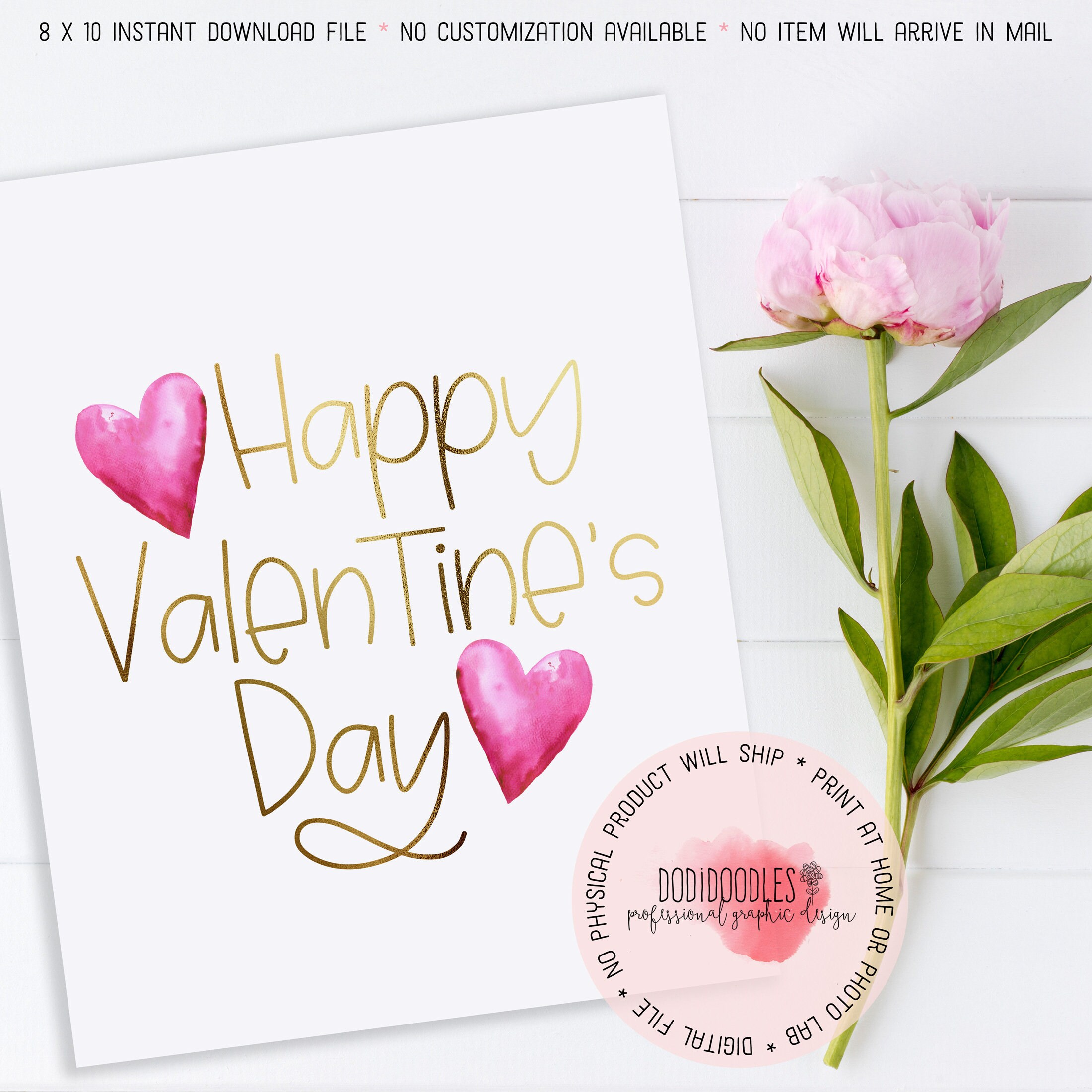 Happy Valentines Day Printables Valentines Day | Etsy