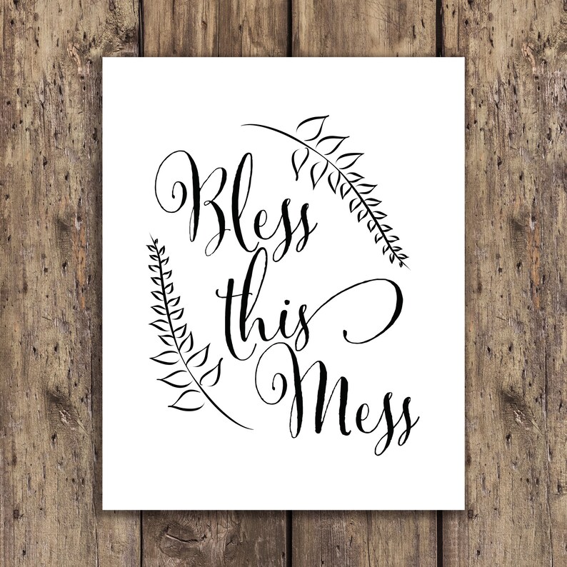 Bless this mess bless this mess printable bless this mess | Etsy