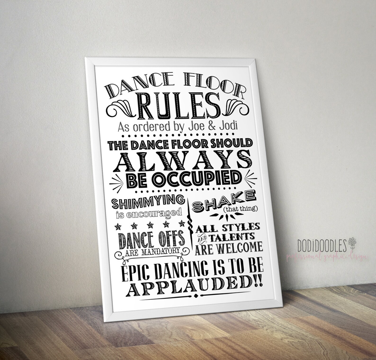 Dance Floor Rules Custom Printable Wedding Sign Diy Dance Etsy