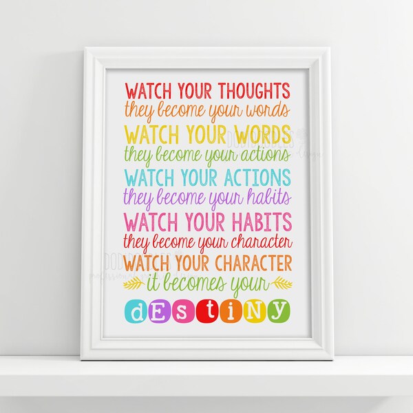 Watch Your Thoughts - Etsy