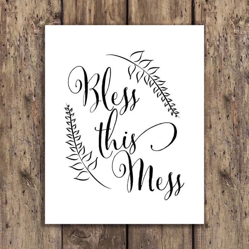 Bless this mess bless this mess printable bless this mess | Etsy