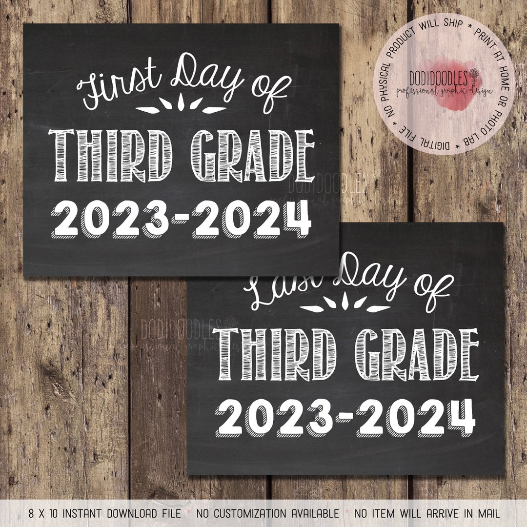 First Day of Third Grade 2023-2024, Last Day of Third Grade 2023-2024 ...