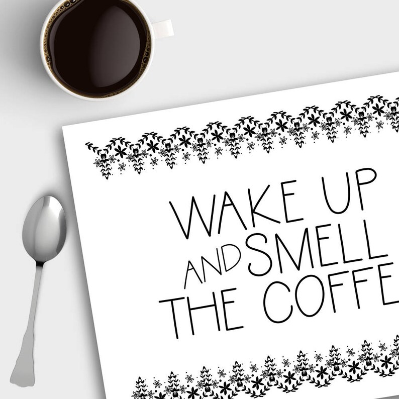 Coffee Print Coffee Printable Coffee Sign Coffee Decor - Etsy
