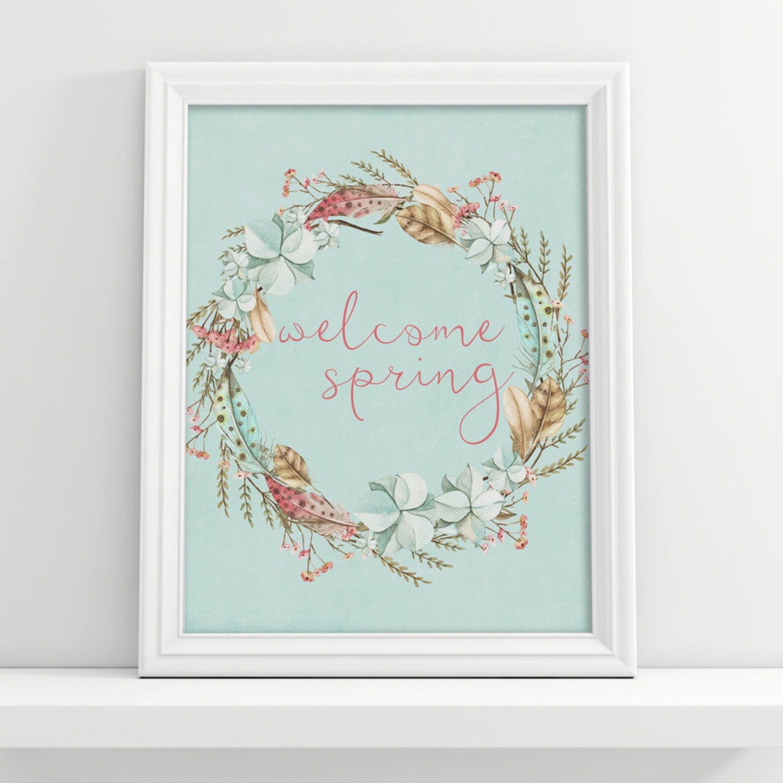 Welcome Spring Welcome Spring Sign 8x10 Welcome Spring | Etsy