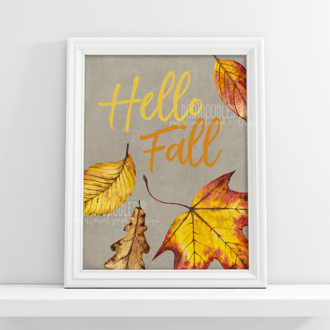 Hello Fall Sign, Hello Fall Printable, Hello Fall Print, Hello Fall ...