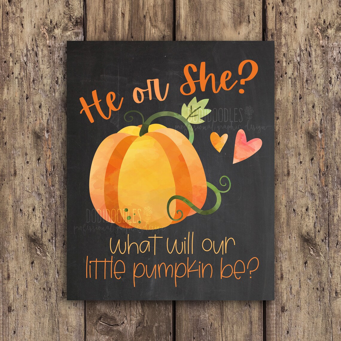 He or She What Will Our Little Pumpkin Be fall pregnancy | Etsy