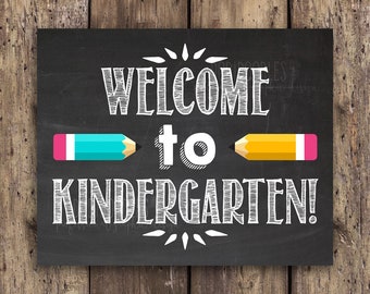 welcome to kindergarten, classroom signs, classroom welcome, teacher signs, kindergarten welcome, classroom decor