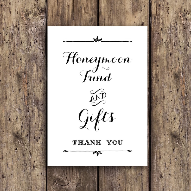honeymoon fund honeymoon fund sign honeymoon fund printable gifts printable wedding sign wedding signs gifts sign