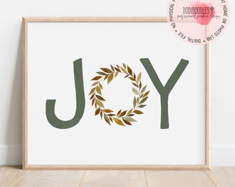 joy, joy printable, joy art print, joy sign, joy wall decor, holiday printable, holiday wall decor, joy wall hanging, Christmas wall decor