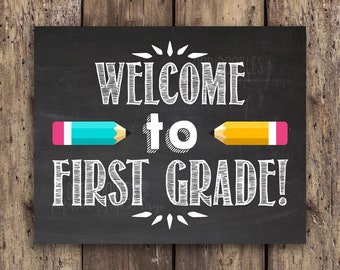 welcome to first grade, classroom signs, classroom welcome, teacher signs, first grade welcome, classroom decor