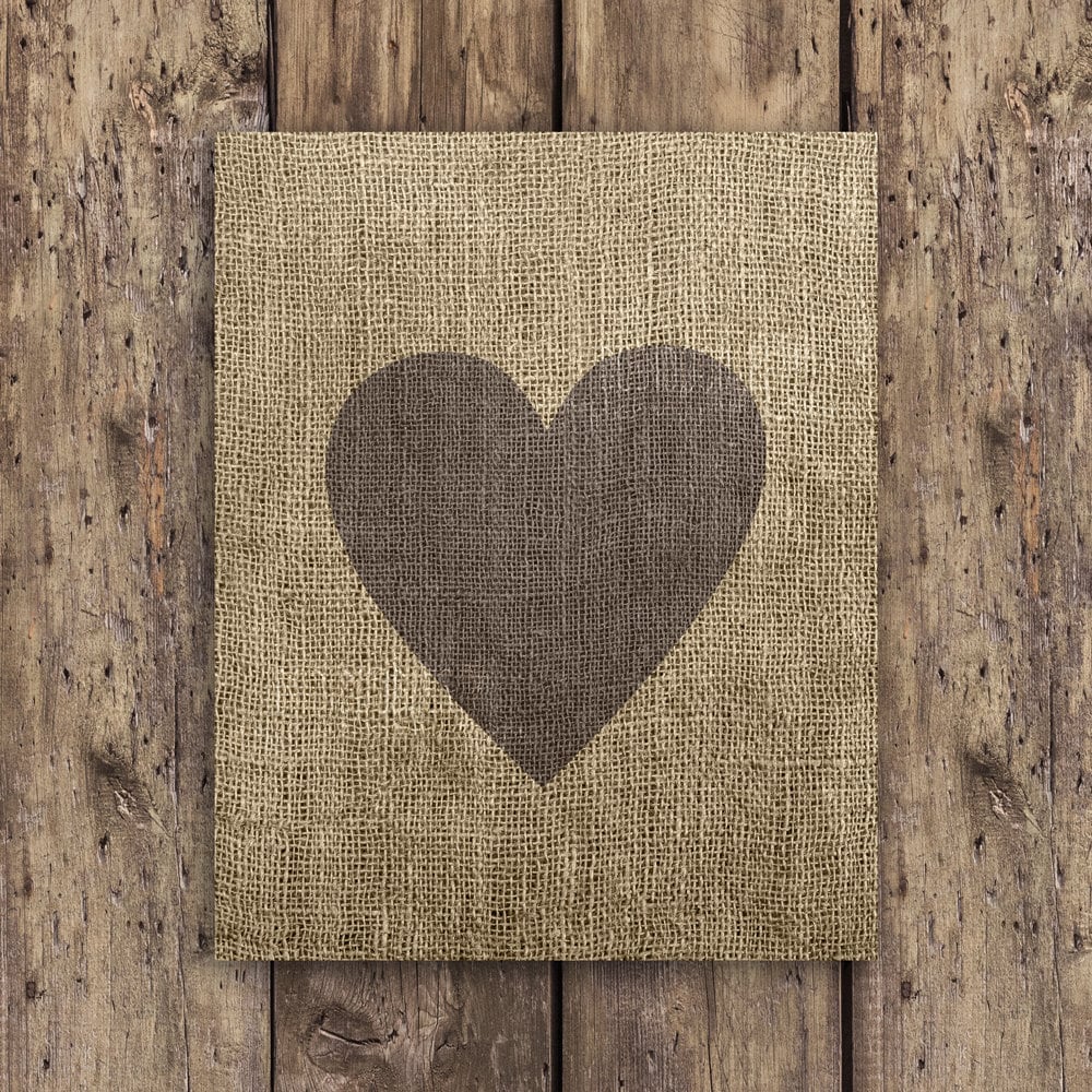 Burlap print burlap printable burlap prints burlap heart | Etsy
