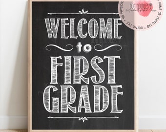 welcome to first grade classroom door poster, classroom welcome, 8x10, teacher signs, classroom decor, elementary primary school decor